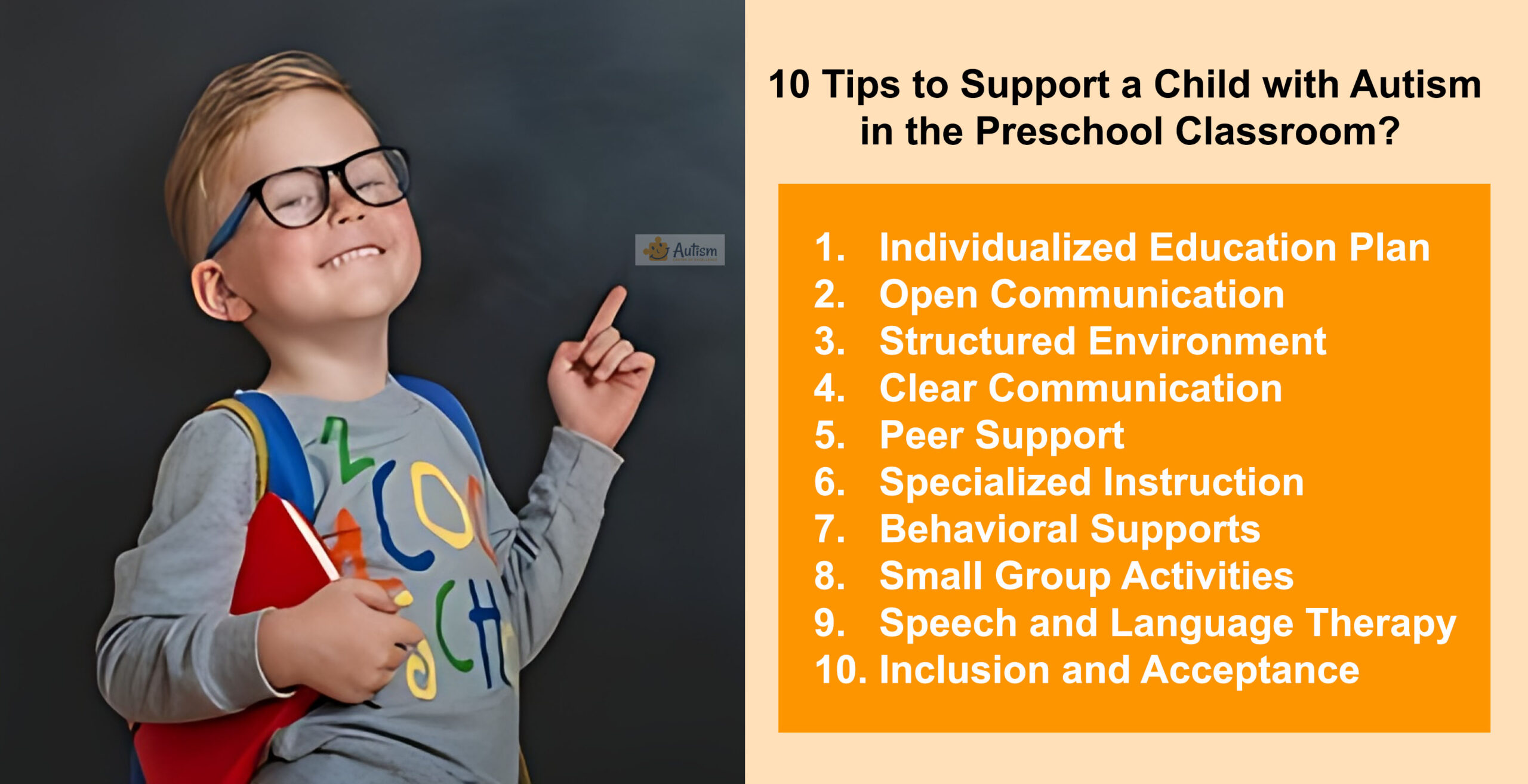 10 Tips to support a child with autism in the preschool classroom?