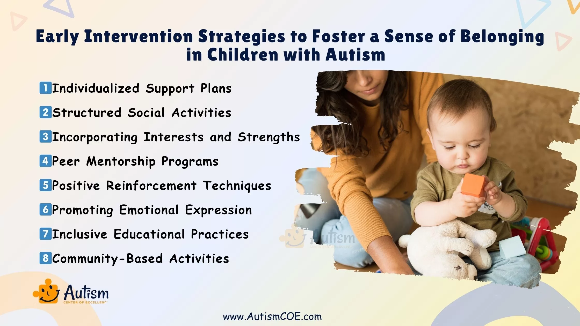 Early Intervention Strategies to Foster a Sense of Belonging in Children with Autism