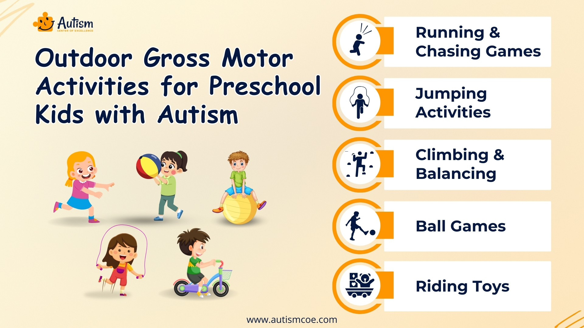 Outdoor Gross Motor Activities for Preschool Kids with Autism